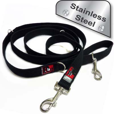 Black Dog Multi Purpose Lead – Stainless Steel, Dbl-ended, 2.2m