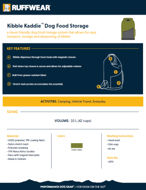 RW Kibble Kaddie product Info