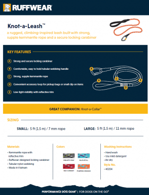 RW Knot a leash product info