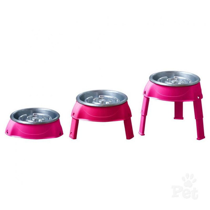Outward Hound 3 N 1 Up Feeder – Aluminium Pink